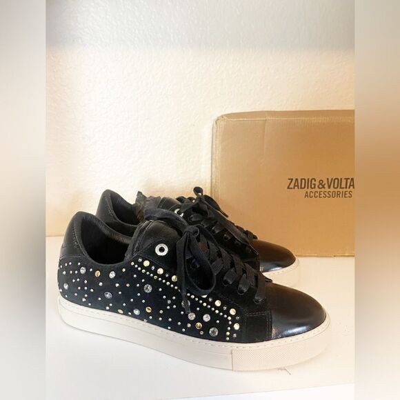 Zadig & Voltaire Zv1747 Bijou Women's  Sneakers Shoes Size 41/9.5-10 New - Picture 6 of 15